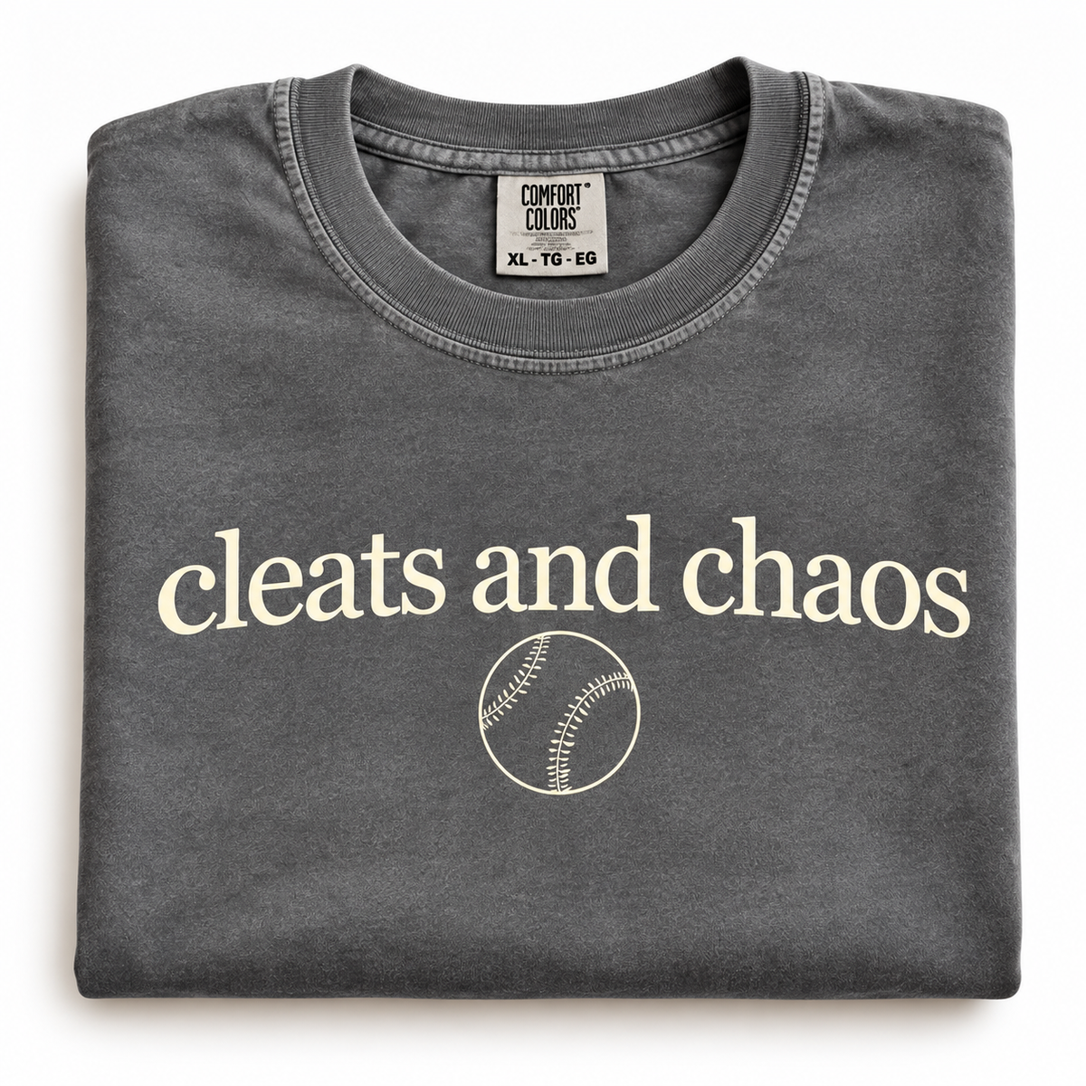 CLEATS AND CHAOS Comfort Colors Tee