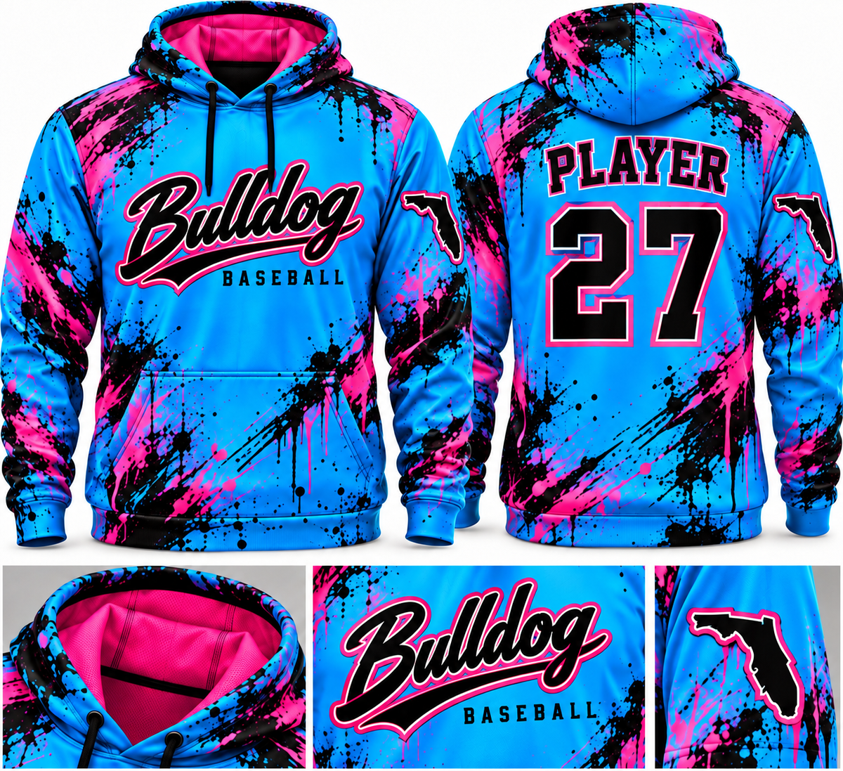 Neon Bulldog Hoodie